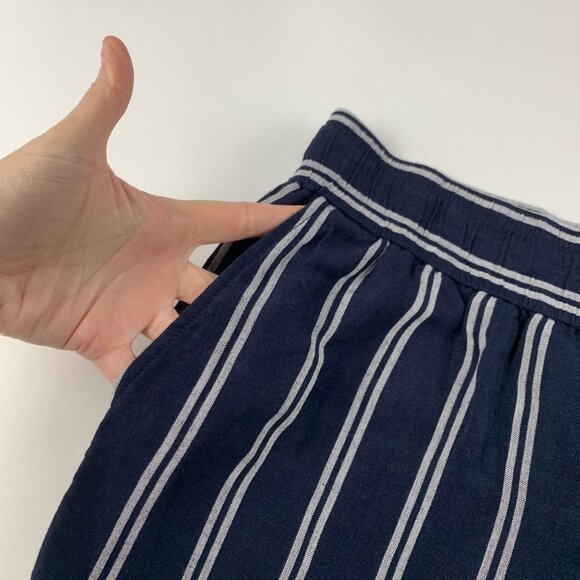 A New Day Navy White Striped Linen Blend Wide Leg Lounge Pant XXL - Picture 4 of 7